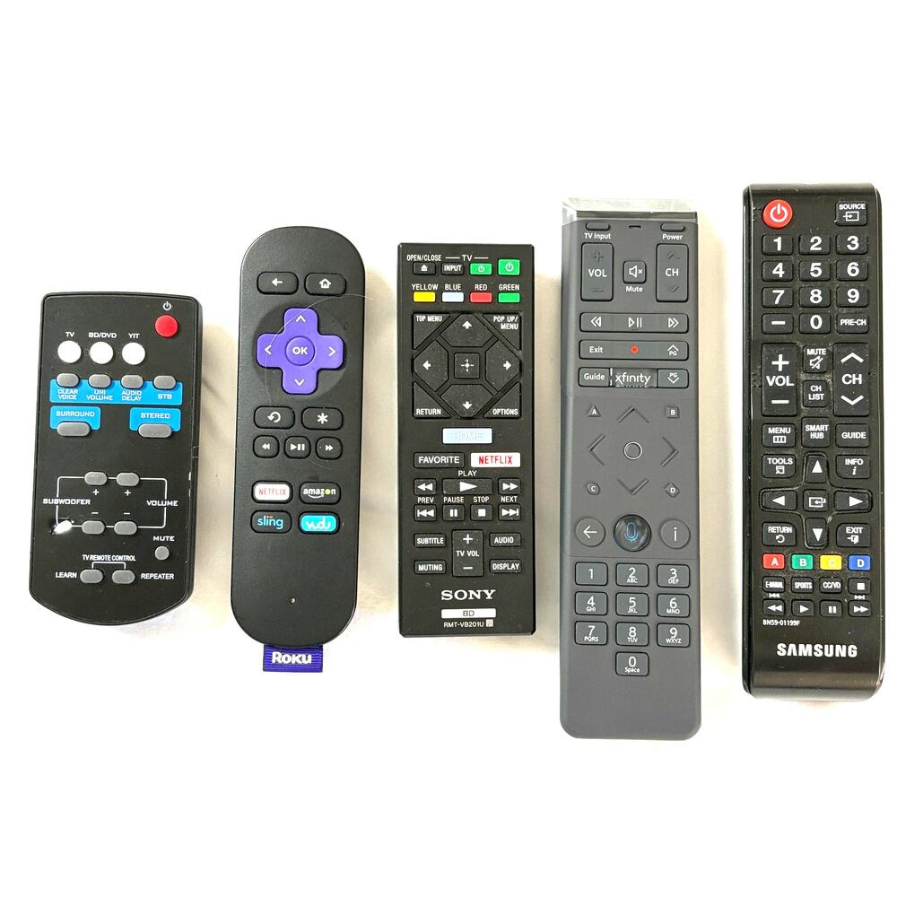 6 Assorted Remotes